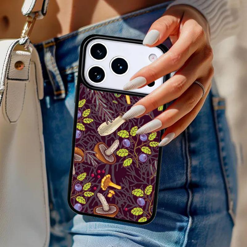 Mushroom Soft Phone Case For iPhone 17 Air 14 15 13 12 Max Cover For Apple 16e 11 Pro Max Plus Coque
