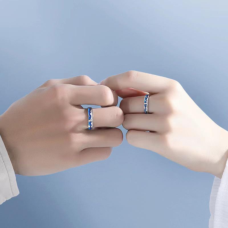 Inele de cuplu Micul Prinț și Vulpea: Inele Cartoon la Modă pentru Bărbați și Femei