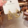 Exquisite Geometric Irregular Cross Earrings: Simple, Elegant, Fashionable Luxury for Women