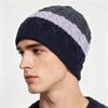 Autumn and winter color matching twist knitted hat, men's and women's cold protection ear protection warm wool hat, versatile contrasting color woven