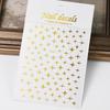 1pcs 3D Bronzing Gold Love Nail Art Stickers Holographic Stars Sun Starlight DIY Nail Decals Manicure Decoration