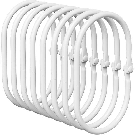 Shower Curtain Rings, Bathway Shower Curtain Hooks, Black Shower Curtain Rings Rust Proof, Anti-Drop Shower Rings for Curtain, Shower Hooks for