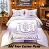 Anderlecht FC Pattern Bedding 3Pcs Set Custom Name, Bed Sheet And Pillowcases For Home Bedroom