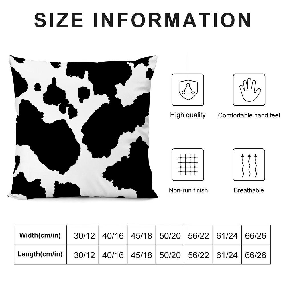 Black And White Style Cushion Cover Soft Plush Fabric Double-Sided Printed Sofa Cushion Cover For All Seasons Home Decor Gift