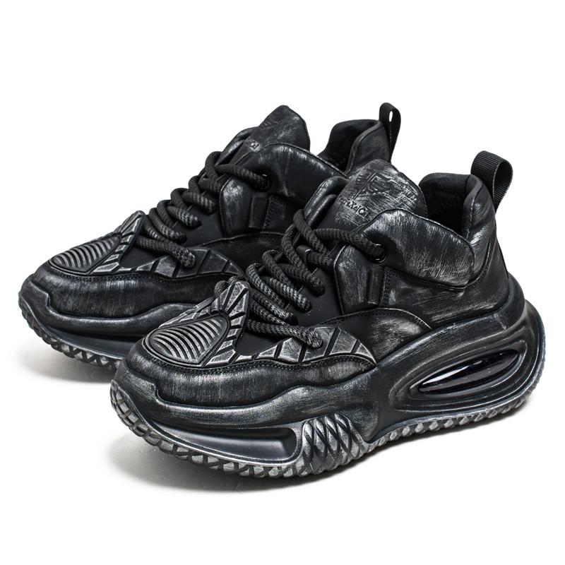 

2024 Новые мужские роскошные спортивные кроссовки, модные мужские кроссовки с повышенной воздухопроницаемостью и повседневными ремешками, размер 39-44 44 чёрный
