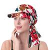 Wide Brim Headscarf Hat With Leopard Print And Floral Pattern Summer Style For Women And Men