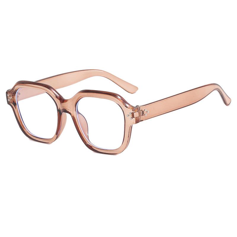 Fashion Retro Anti Blue Light Eyeglasses Frames Round Face Concave Shaped Eyeglass Fake Eye Glasses Frame