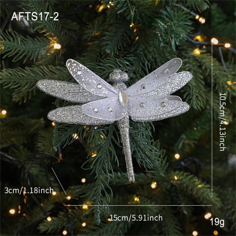 Lightweight Plastic Butterfly And Dragonflies Christmas Decorations For Indoor Outdoor Holiday Homes Party Accessories