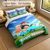 Custom Name Text Bedding 3Pcs Set,Cleo & Cuquín 1 Duvet Cover 2 Pillowcases Soft Bed Linen For Gift