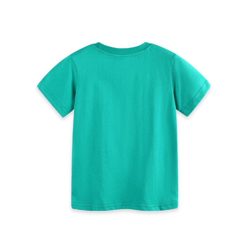 Glow-in-the-dark dinosaur print children's T-shirt New summer short-sleeved T-shirt for boys