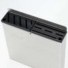 Endo Shoji TKG Large Color Knife Rack with Plastic Plate, AB Type, Black, 18-8mm Body, ABS Resin Lid, Made in Japan, AHU676