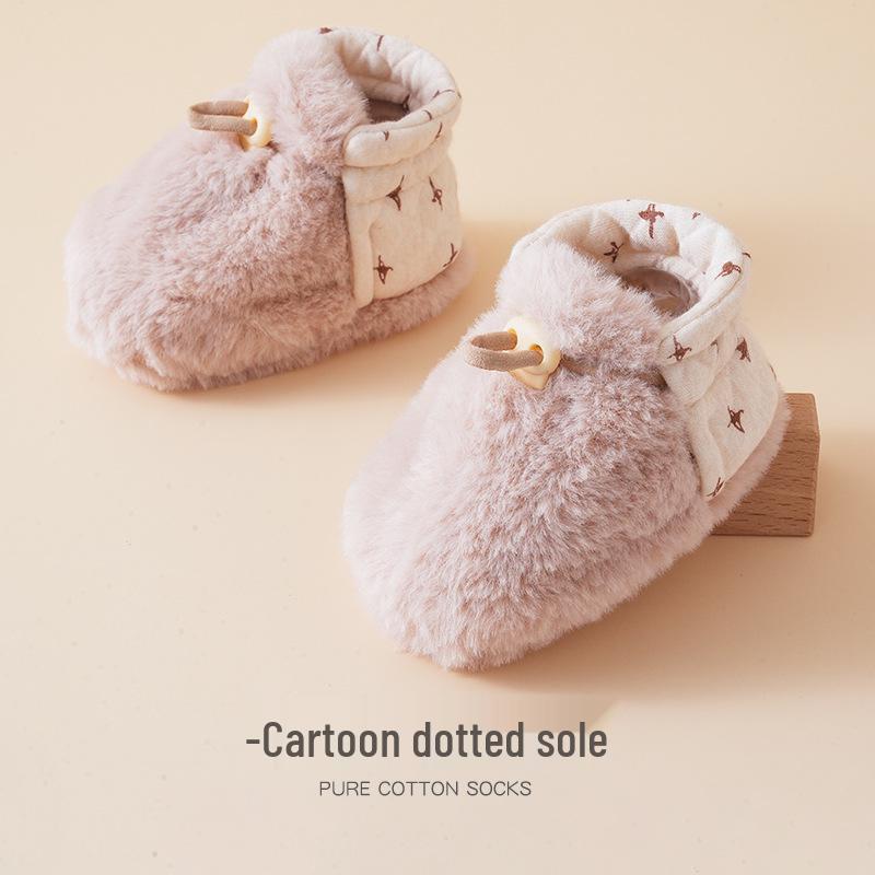 Winter Baby First Walker Shoes - Warm Velvet Cotton, Soft Sole, Anti-Drop, Fur Lined for Newborns