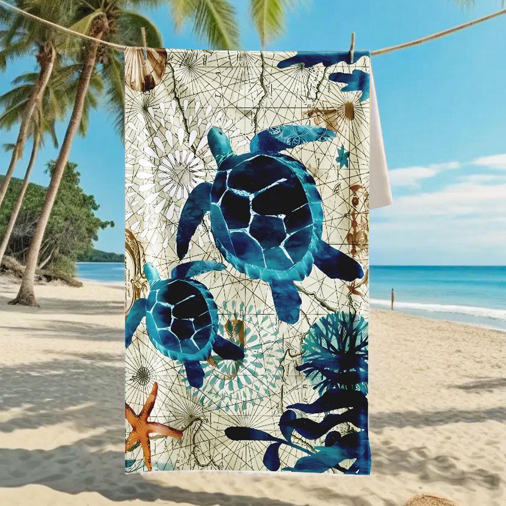 2026 Mermaid Tail Beach Towel Printed Towel Seaside Vacation Absorbent Beach Towel