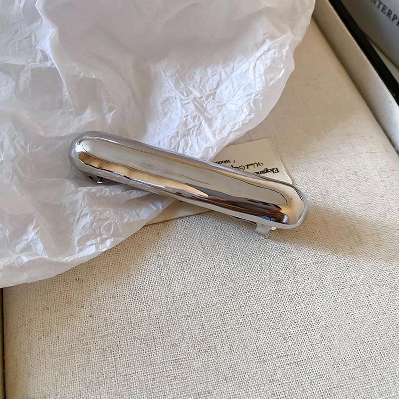 

Модный гладкий металлический массивный зажим для длинных волос в форме купола, резинка для хвоста, манжета для волос, фиксатор для конского хвоста, аксессуары для волос для женщин