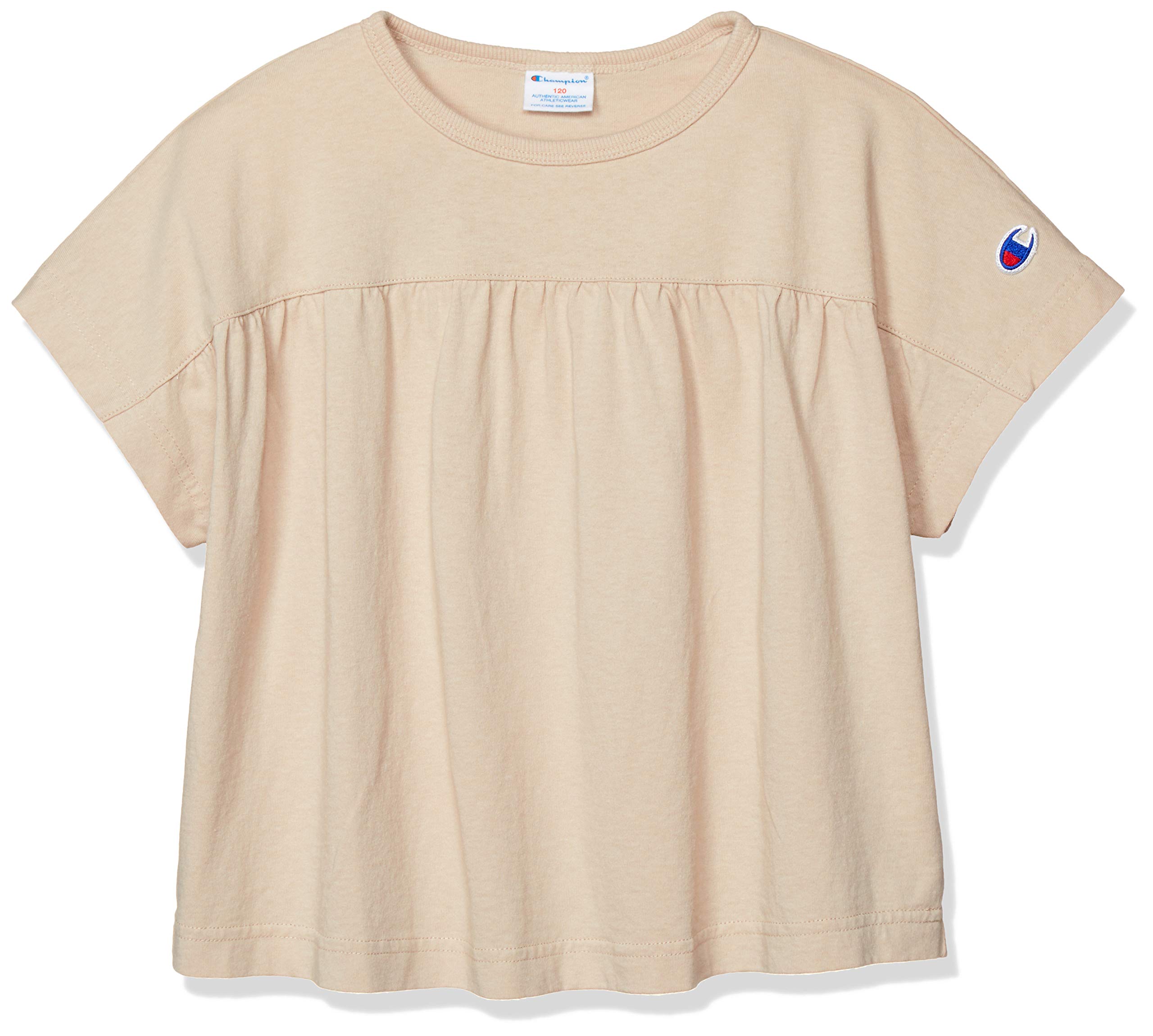 

Champion for Girls and Size 120 to Japanese size Wide-leg T-Shirt Toddlers, CS6492, Beige, (equivalent 120) бежевый