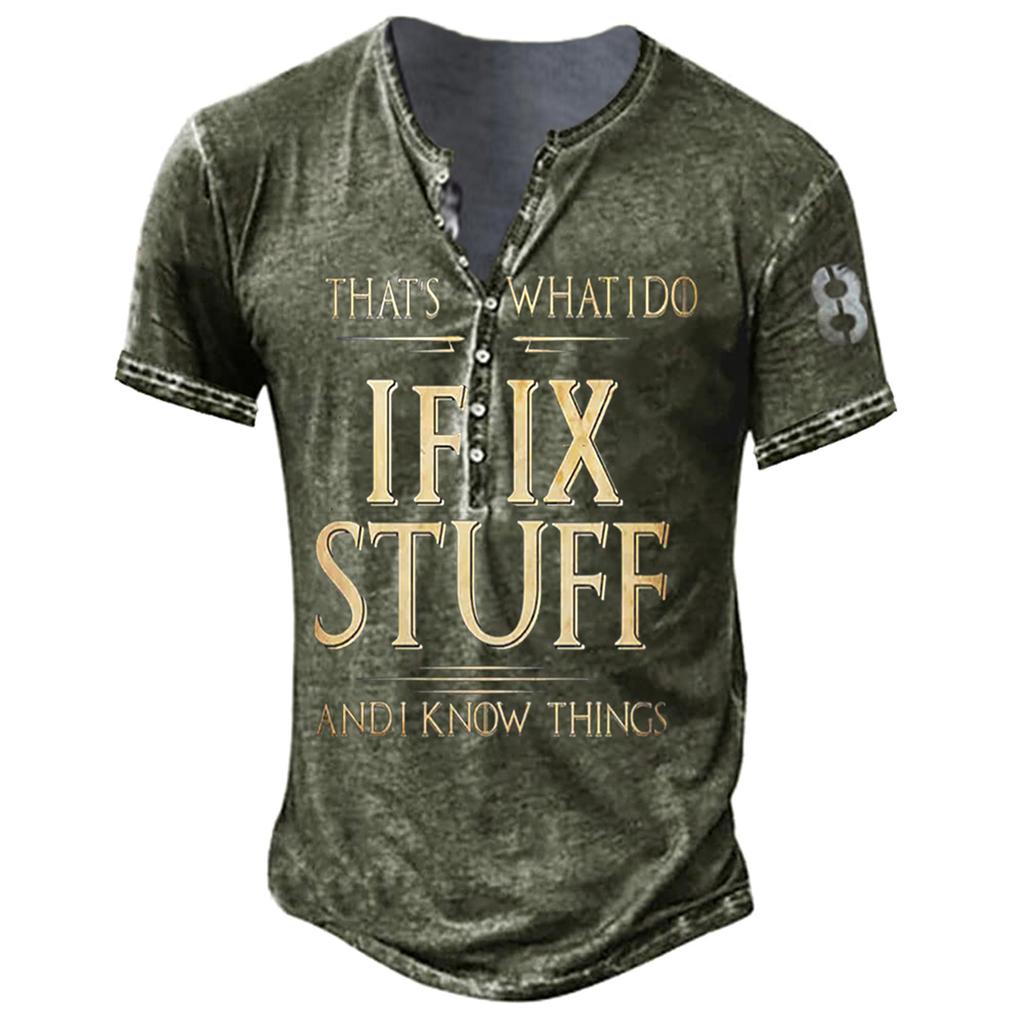 Men's Short Sleeve Graphic And Embroidered Fashion T-Shirt Spring And Summer Short Sleeve Printed