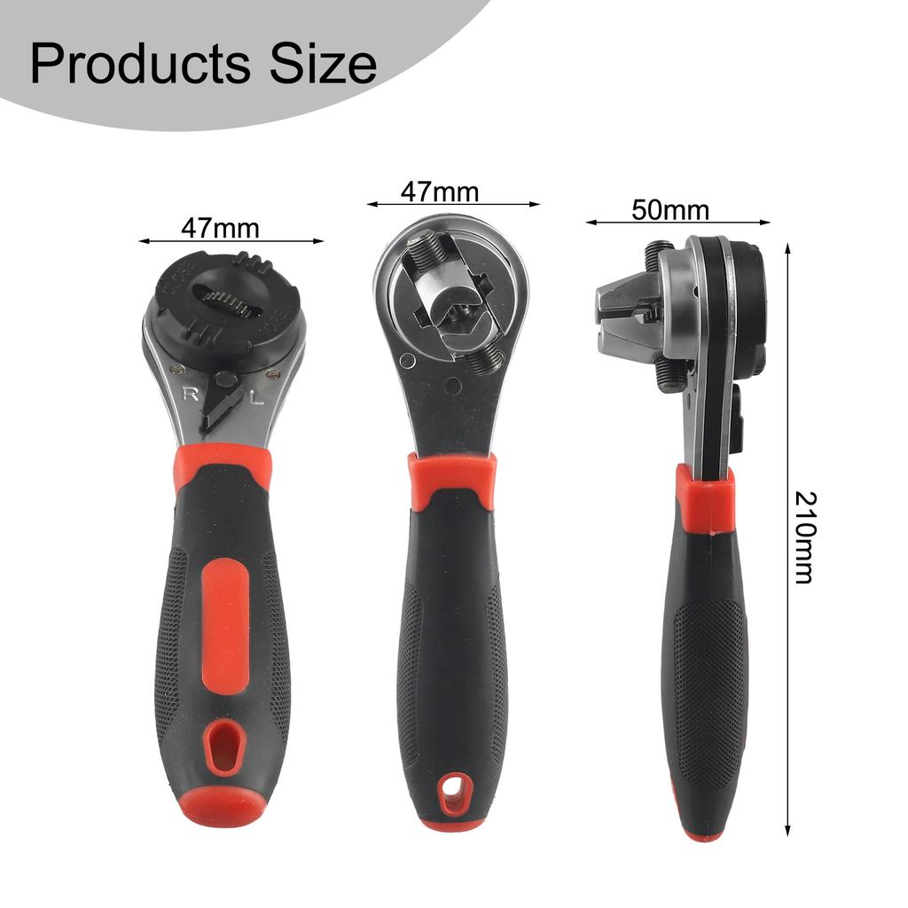 Adjustable 6-22 Ratchet Wrench Multi-Function Auto Repair Quick Release Combination Manual Spanner Portable Worker Tool