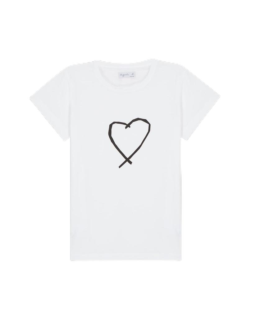agnes Sarajevo Heart SAE0 TS Size White b. T-Shirt Women's 3(L)