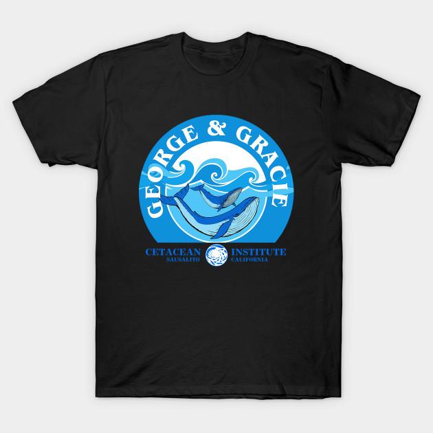 

Men Black Print T-shirt George And Gracie (Cetacean Institute) No-Cut Transfer Paper Print Cotton Tshirt 3XL
