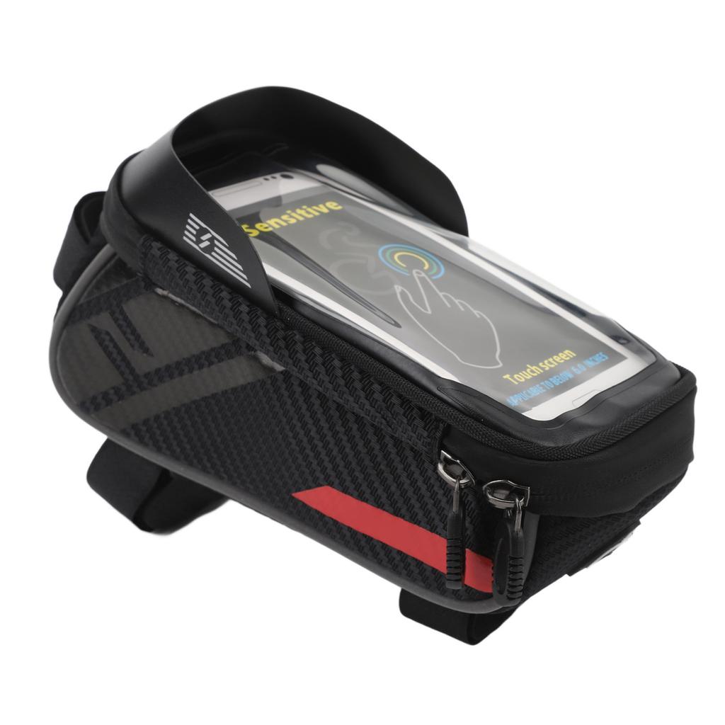 Torba na uchwyt na telefon rowerowy z ekranem dotykowym o wysokiej czułości TPU, przedni bagażnik, torba na ramę rowerową, sakwa rowerowa