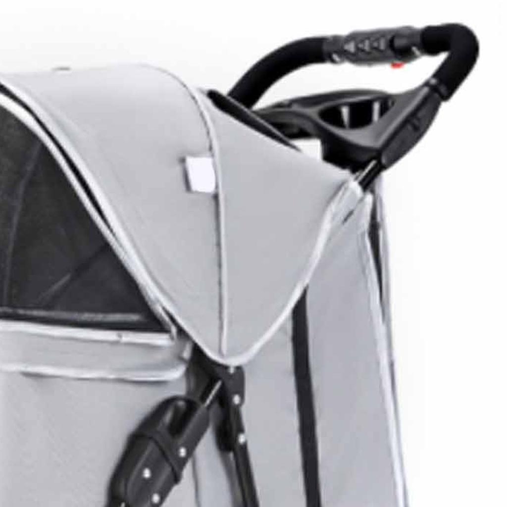 Pet Stroller Lightweight Foldable Ventilate Oxford Portable Small Dog Stroller for Dogs Cats Grey