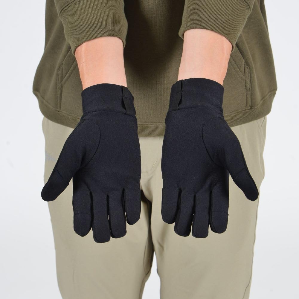 Free Knot Windshell Full Cover Gloves, Large, Black, Y4621-L-90