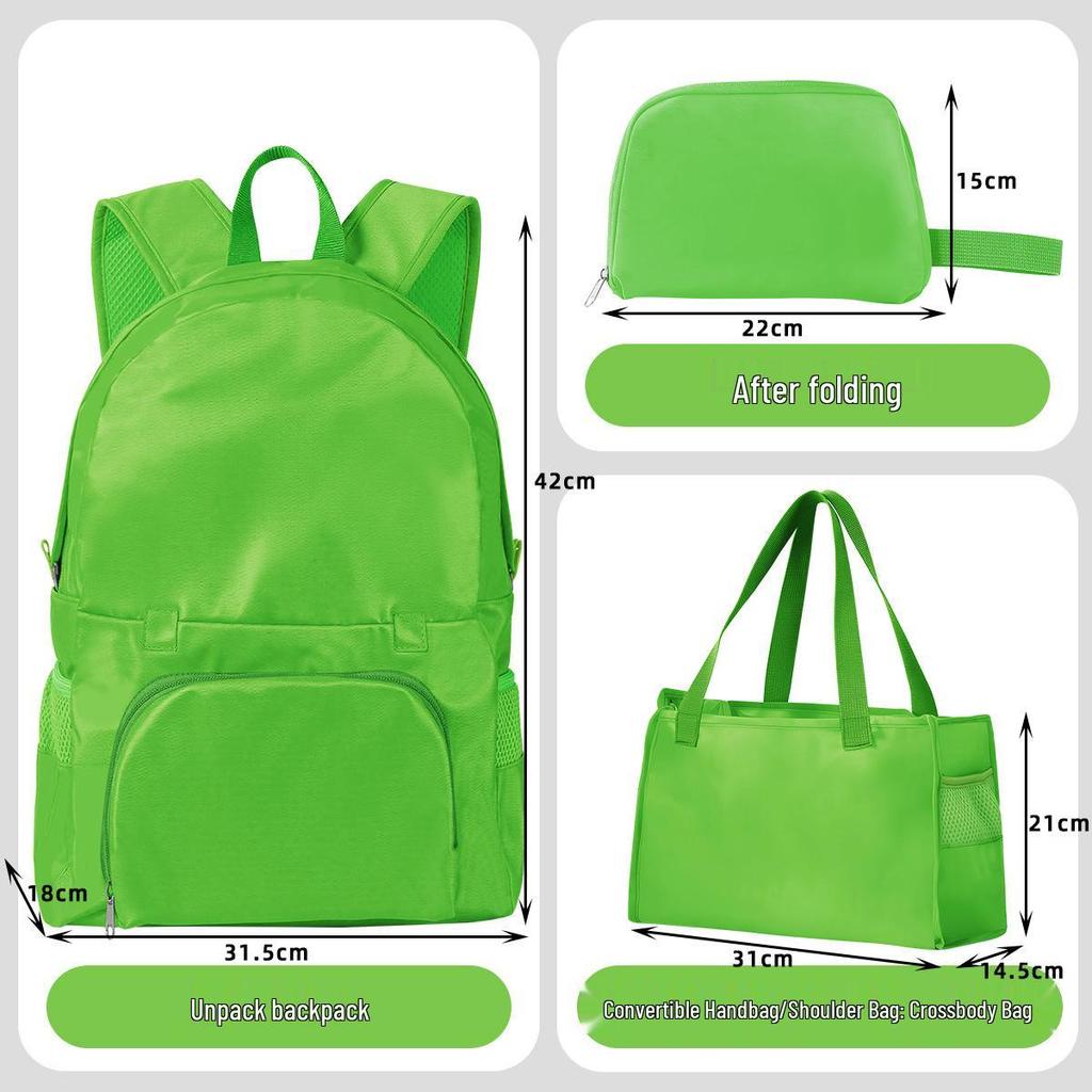 Lightweight Foldable Backpack for Hiking & Short Trips - Dual Use As Travel or Mommy Bag