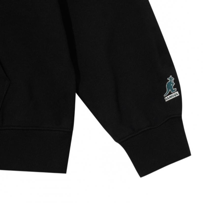 Kangol Letter Semi Overfit Zip Up Black 5141