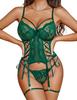 Avidlove Lingerie Set for Women Lace Corset and Panty Outfits Garter Belt Lingerie Teddy Babydoll