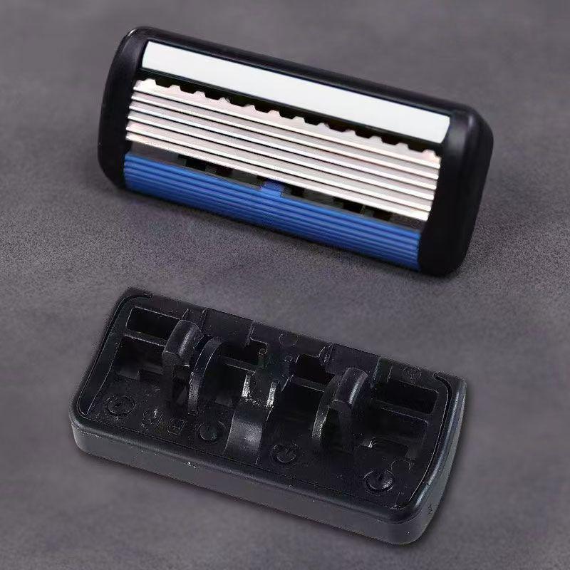 7-Layer Razor Shaving Blades & Universal Holder for Men's Shaving – Compatible with 6-Layer Blades