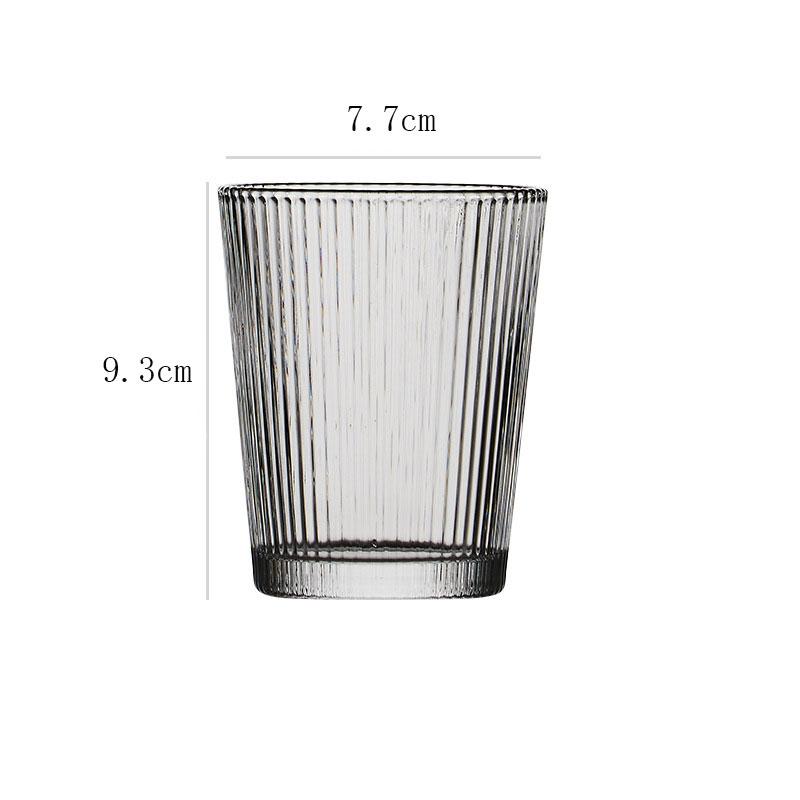 

4 типа стаканов для воды из прозрачного стекла с вертикальным узором, в простом стиле, подходящие для ежедневного питья, в качестве подарков на праздники 1pcs