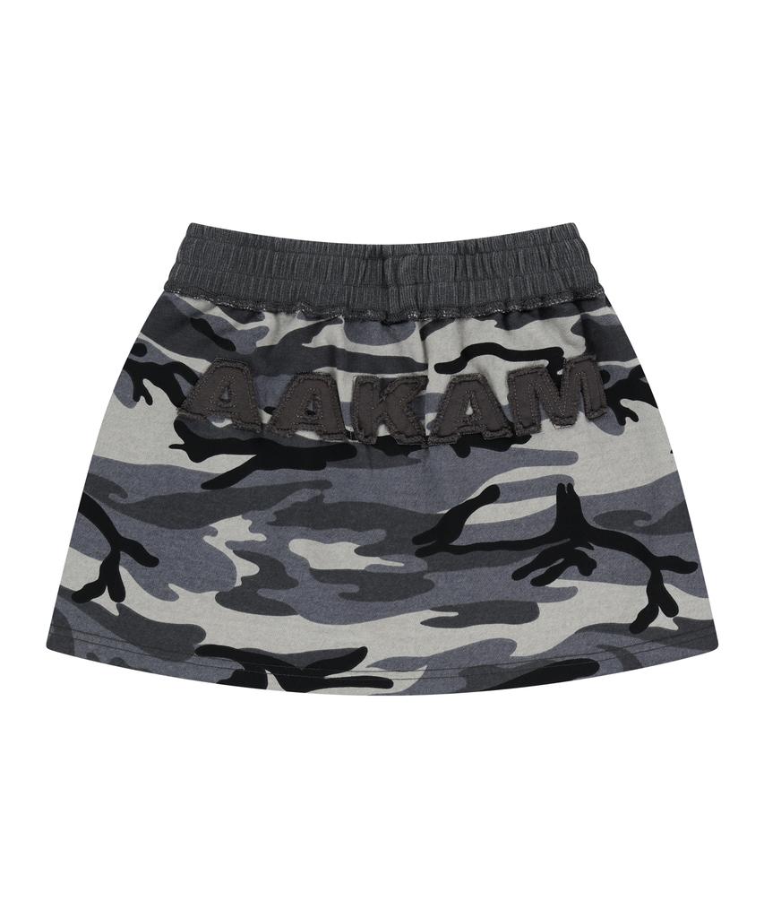 Akam Camouflage Logo Sweat Skirt (Gray)