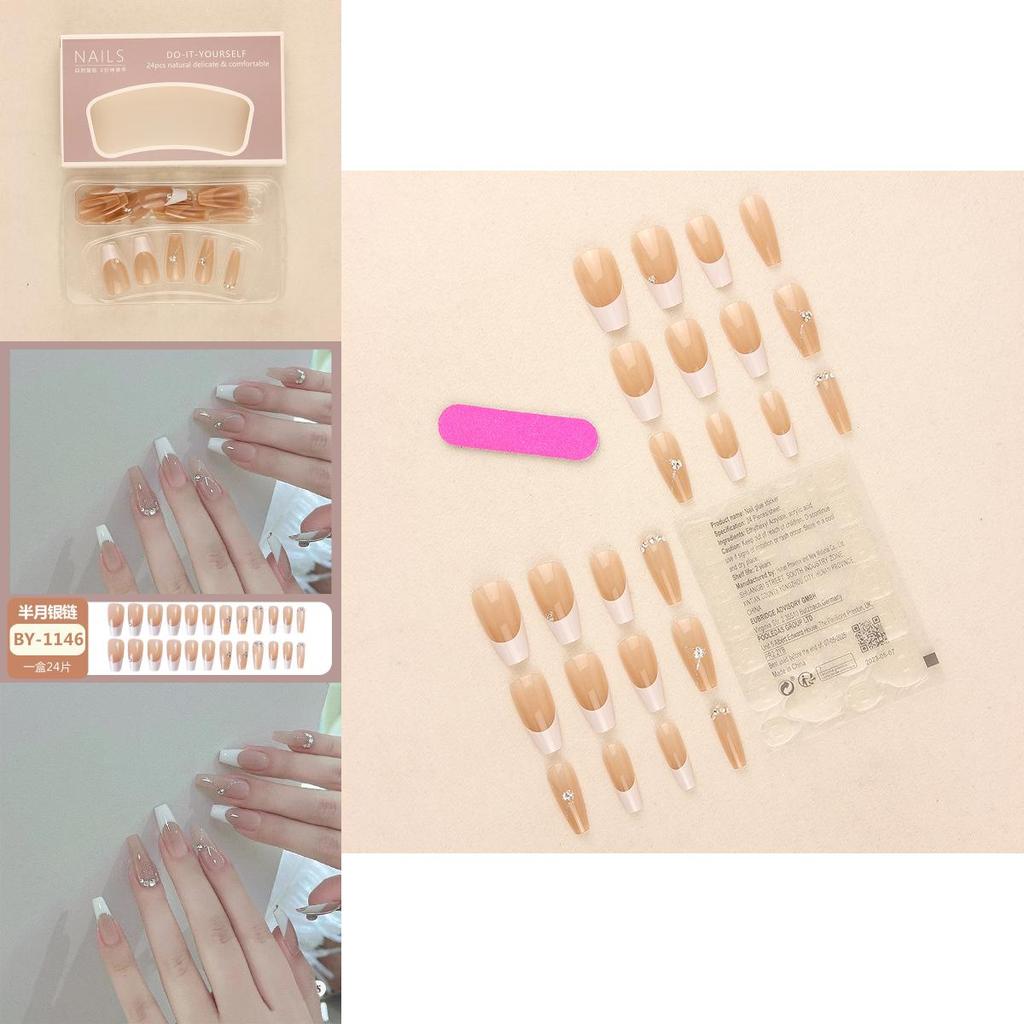 French Glass Heart Nail Sticker Milky White Jelly Gel Starry Design