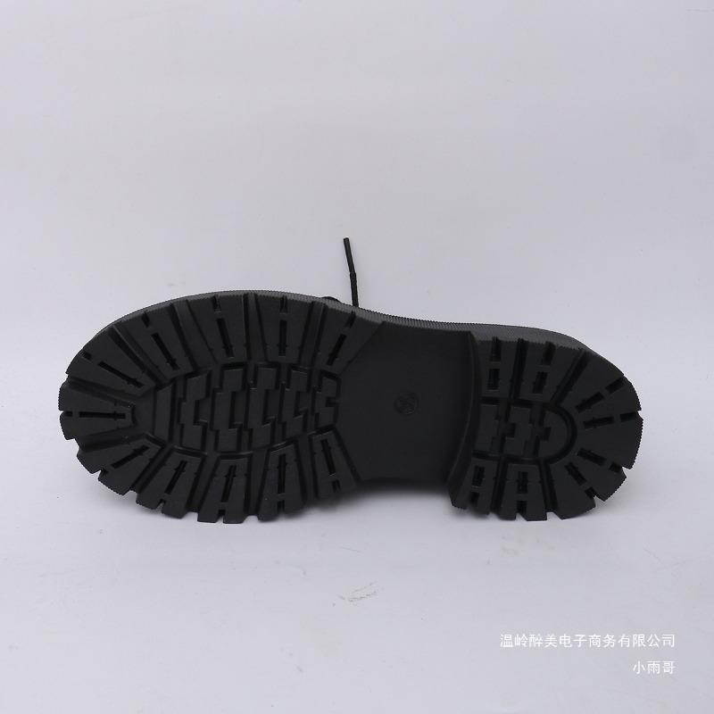 Außenhandel neuer britischer Stil lässig großer Kopf Plateau Einzelne Schuhe Damen grenzüberschreitend zum Schnüren Plateau Low-Top kleine Lederschuhe