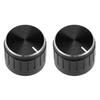 Rotary Knob Aluminum Alloy for Potentiometer, 0.8 X 0.7 Inches (21 X 17 Mm), Black, Pack of 2