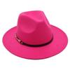 Popular European and American Classic Retro Woolen Top Hat Men's and Women's Fashion Flat-brimmed Church Top Hat Jazz Hat