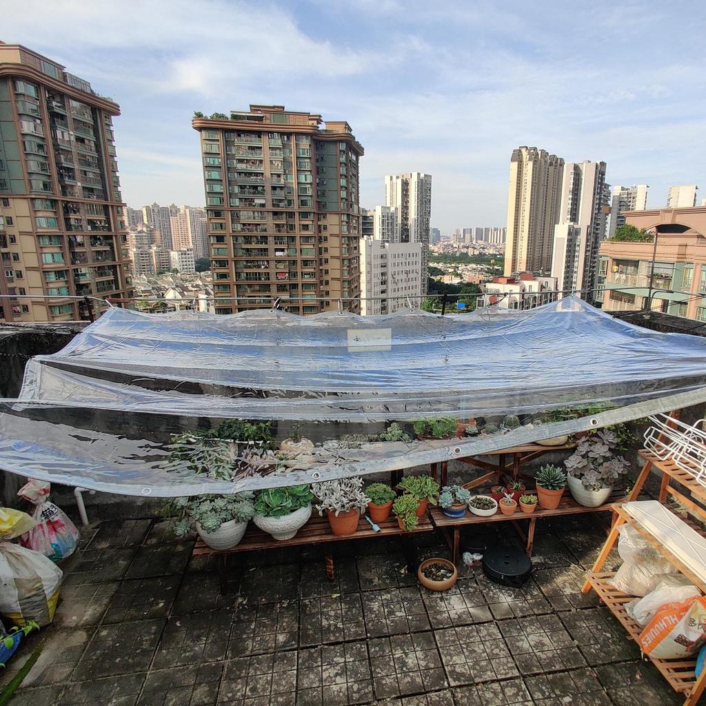 Duidelijk PVC Vinyl Tarp Waterdichte Zeil Afdekking 14Mil Transparant Polytarp