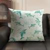 Whale Print Cushion Cover Breathable Linen Organic Fabric DoubleSided Printing Sofa Pillow Case Home Decor