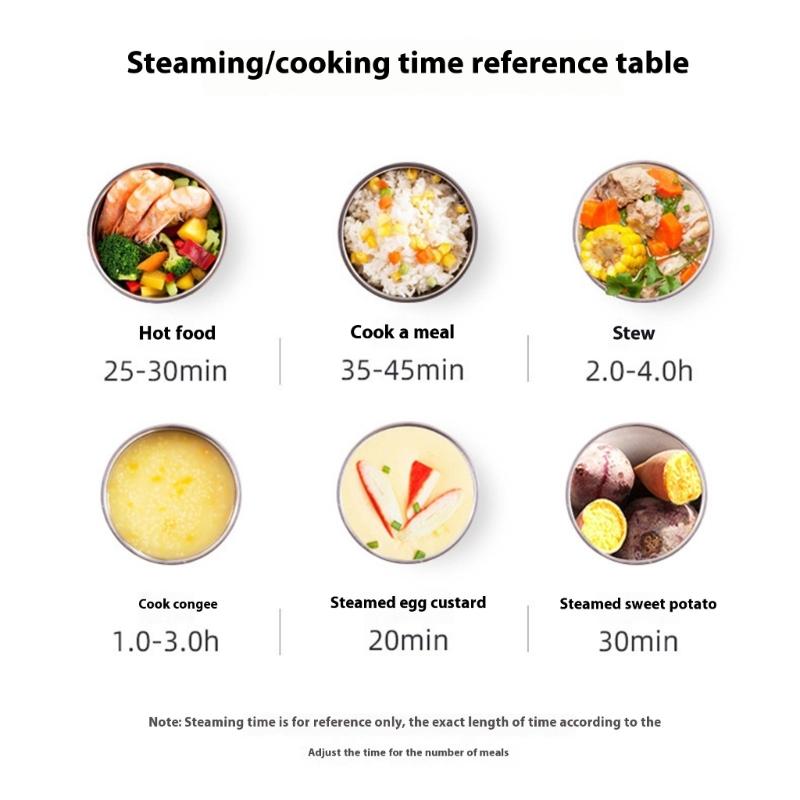 Electric Lunch Box Double Layer Insulated Food Heater for Dormitory Kitchen Office Travel Food Storage Container