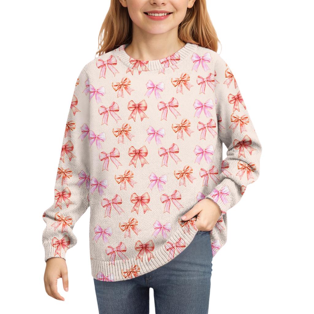 Sweatshirts For Children Boys And Girls Knit Sweater Cute Shirt Fall Crewneck Pullover Tops