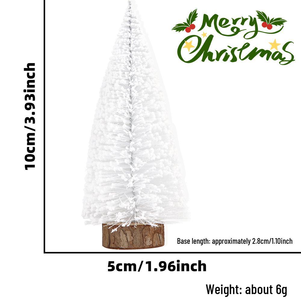Mini Snow Spray Christmas Tree - Tabletop Holiday Decor Pine Cedar Ornament