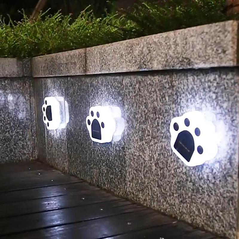 1/4PCS Solar Paw Outdoor Lights, IP65 Waterproof Lawn Lamp, Intelligent Light Control Lighting, for Garden Yard Camping Deco