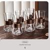 Handun 280ml Glass Teacup Set with Rack & Wood Tray