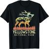 Yellowstone Nationalpark Retro Vintage Berg-Elch Geschenk T-Shirt