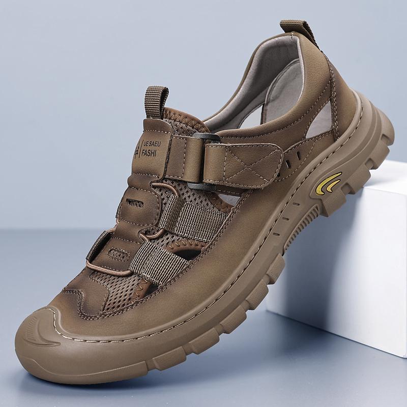 Fashion New Design Men Wading Aqua Shoes Athletic Outdoor Sandals Anti-Slip Rubber Sole Hiking Sandals Quick-Dry Beach Shoe Summer Flats