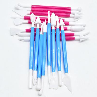 Silicone World 8pcs/Set DIY Plastic Baking Tool Sugar Craft Fondant Cake Pastry Carving Cutter Chocolate Decorating Flower Clay