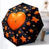 1pc Heart Stars Decorative Automatic Open/Close Umbrella, Compact Travel Umbrella, 8-Rib Sturdy Frame - Ideal Gift for Friends Yy251118096