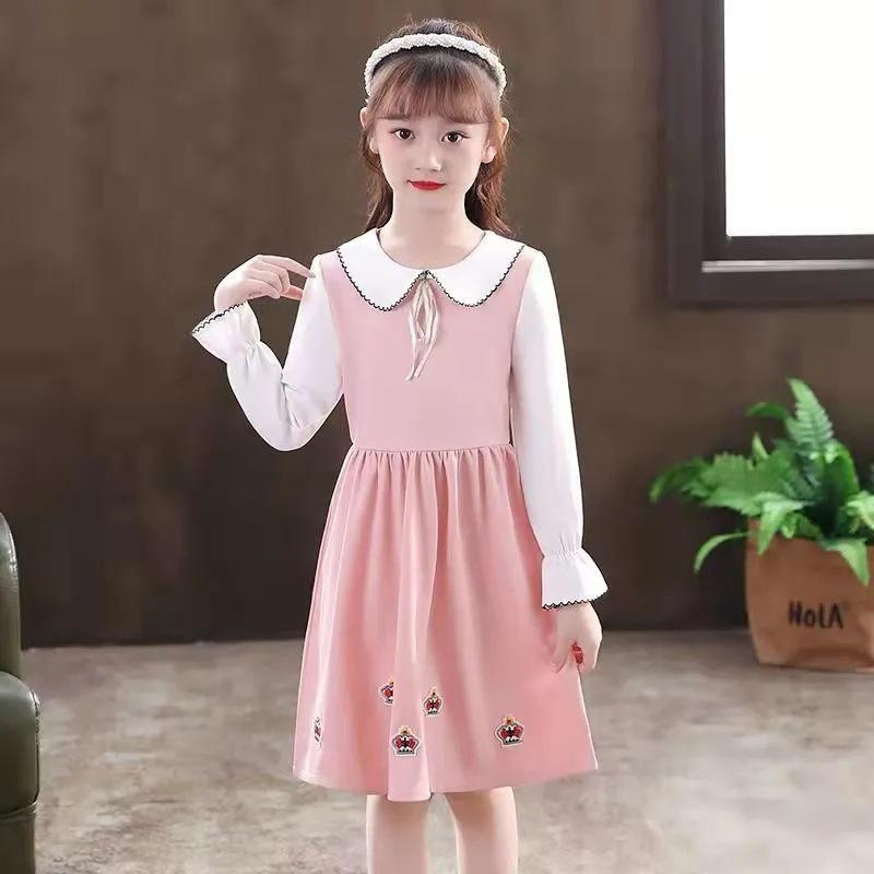 Girls' New Korean Style Autumn College Princess Dress for Primary & Secondary Students