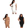 Elegant Women's Summer Bodycon Pencil Cocktail Evening Dress In Plus Sizes