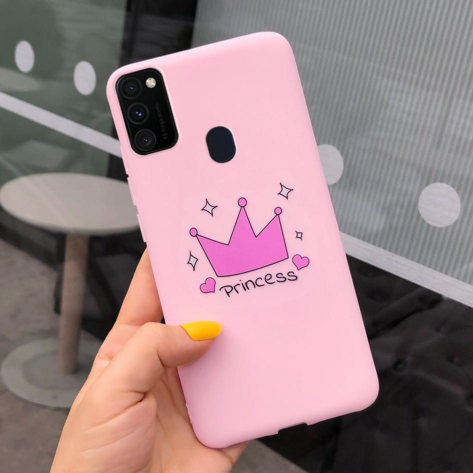 Pro Samsung M21 Pouzdro 6,4 palce Měkký Silikonový Kryt s Srdcem TPU Pro Samsung Galaxy M21 M 21 SM-M215F M215 Zadní Kryt Telefonu Funda